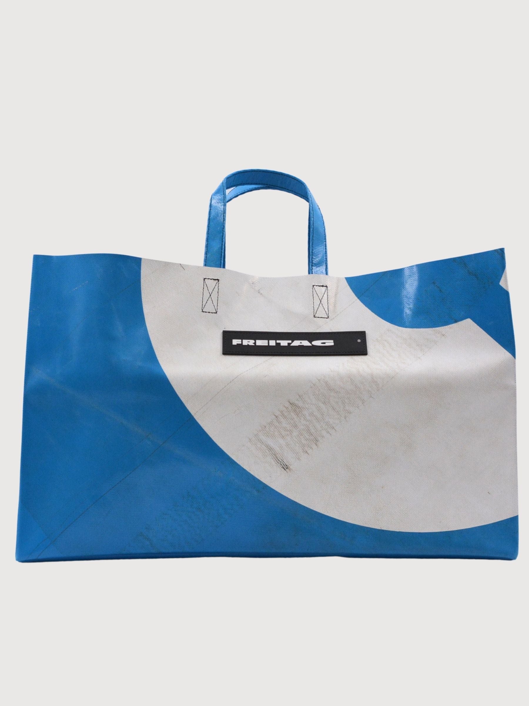 FREITAG エコバッグ ホワイト ブルー Shopper F260 Miami Wide Blue and White | Freitag