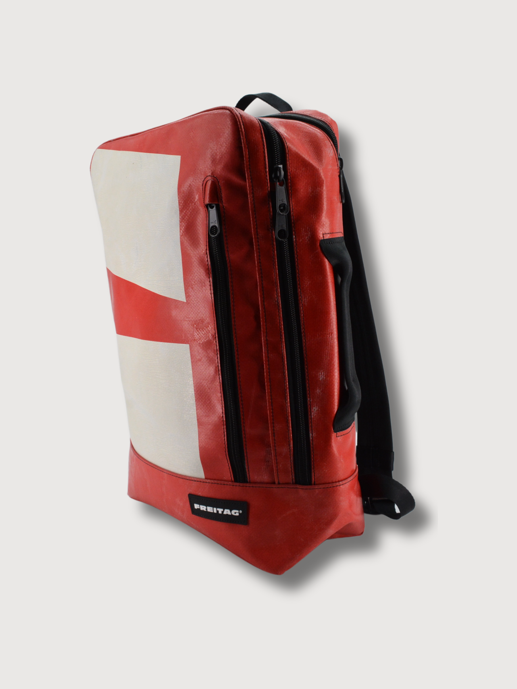 Hazzard Rucksack Rot-Weiss | Freitag