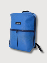 Backpack F49 Fringe Blue & Blue-Zip In Used Truck Tarps | Freitag