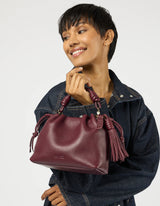 Kiki Midi - Dark Cherry Soft Grain Leather | O MY BAG
