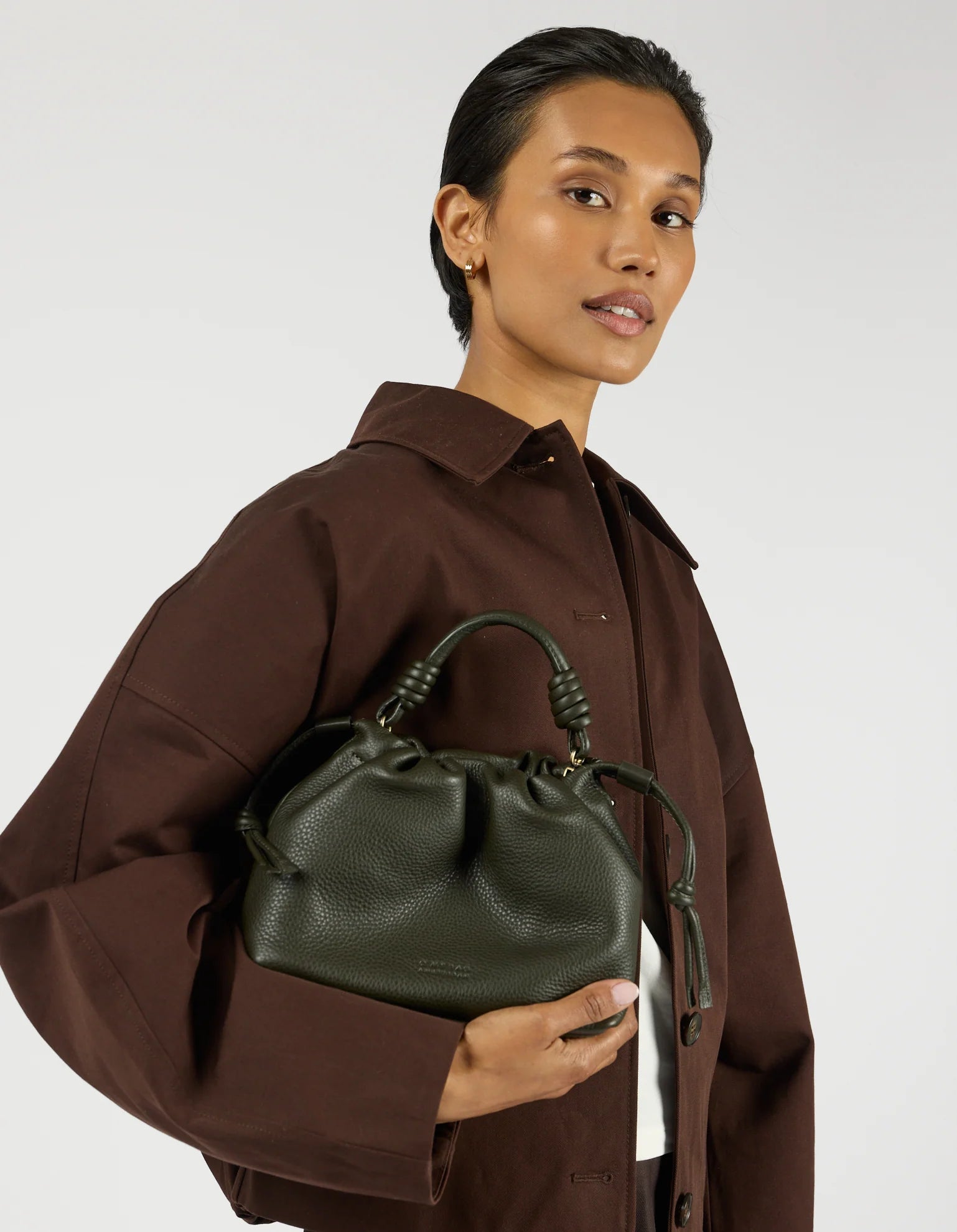 Kiki Mini Moss Pelle Morbida Pieno Fiore | O MY BAG