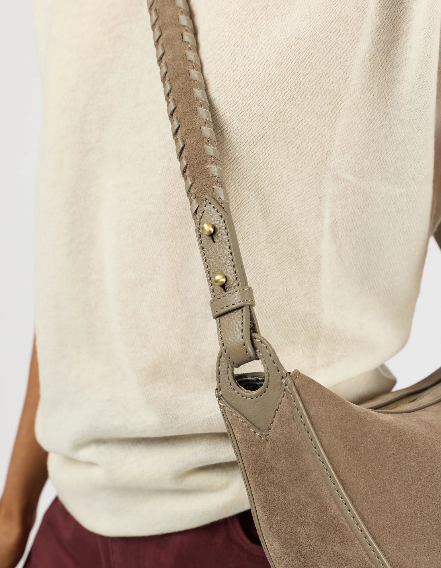 Bag Leo Crossbody Strap Clay Suede | O MY BAG