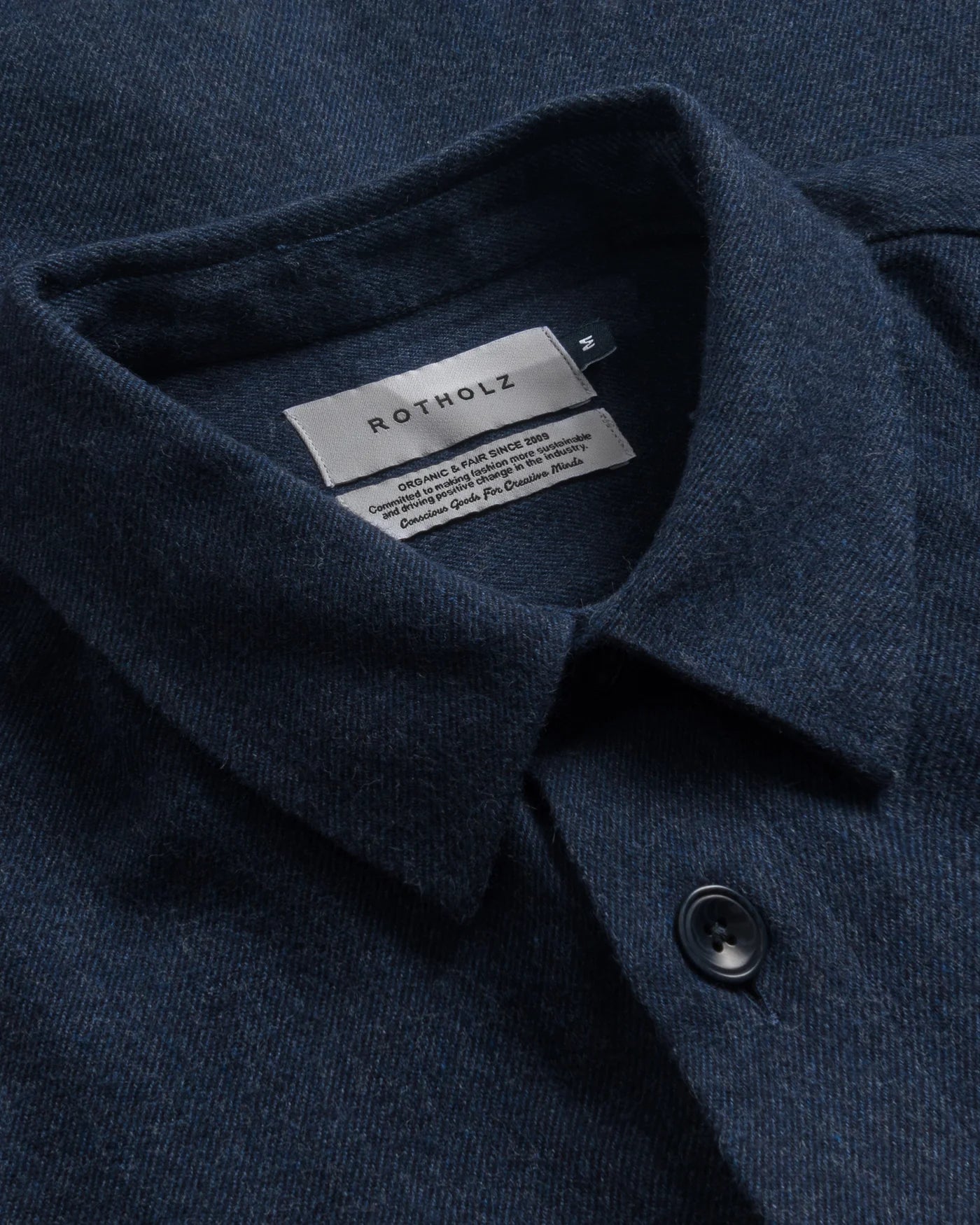 Flanellhemd Bio-Baumwolle Dunkelblau | ROTHOLZ