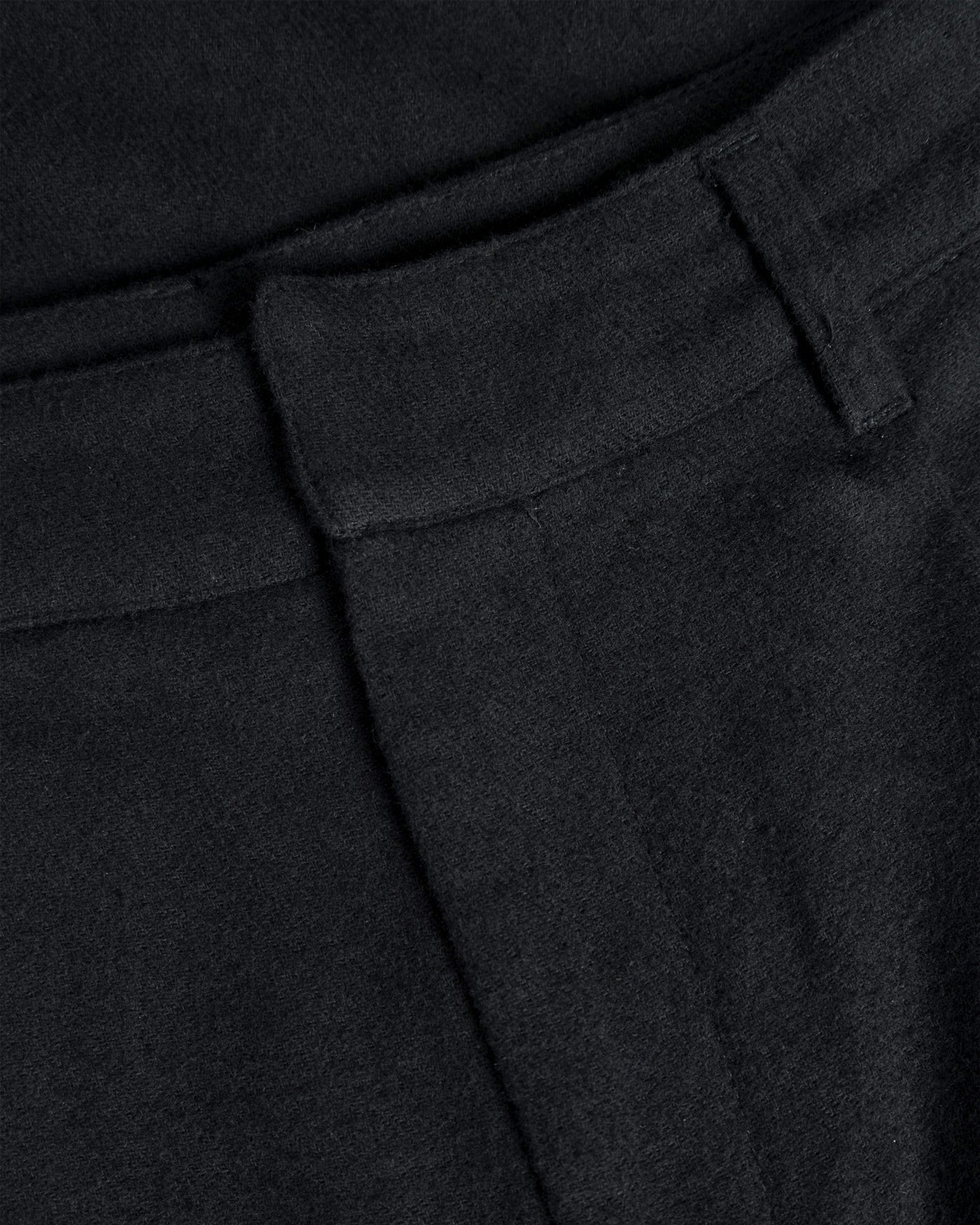 High-Waisted Flanellhose Bio-Baumwolle True Black | ROTHOLZ