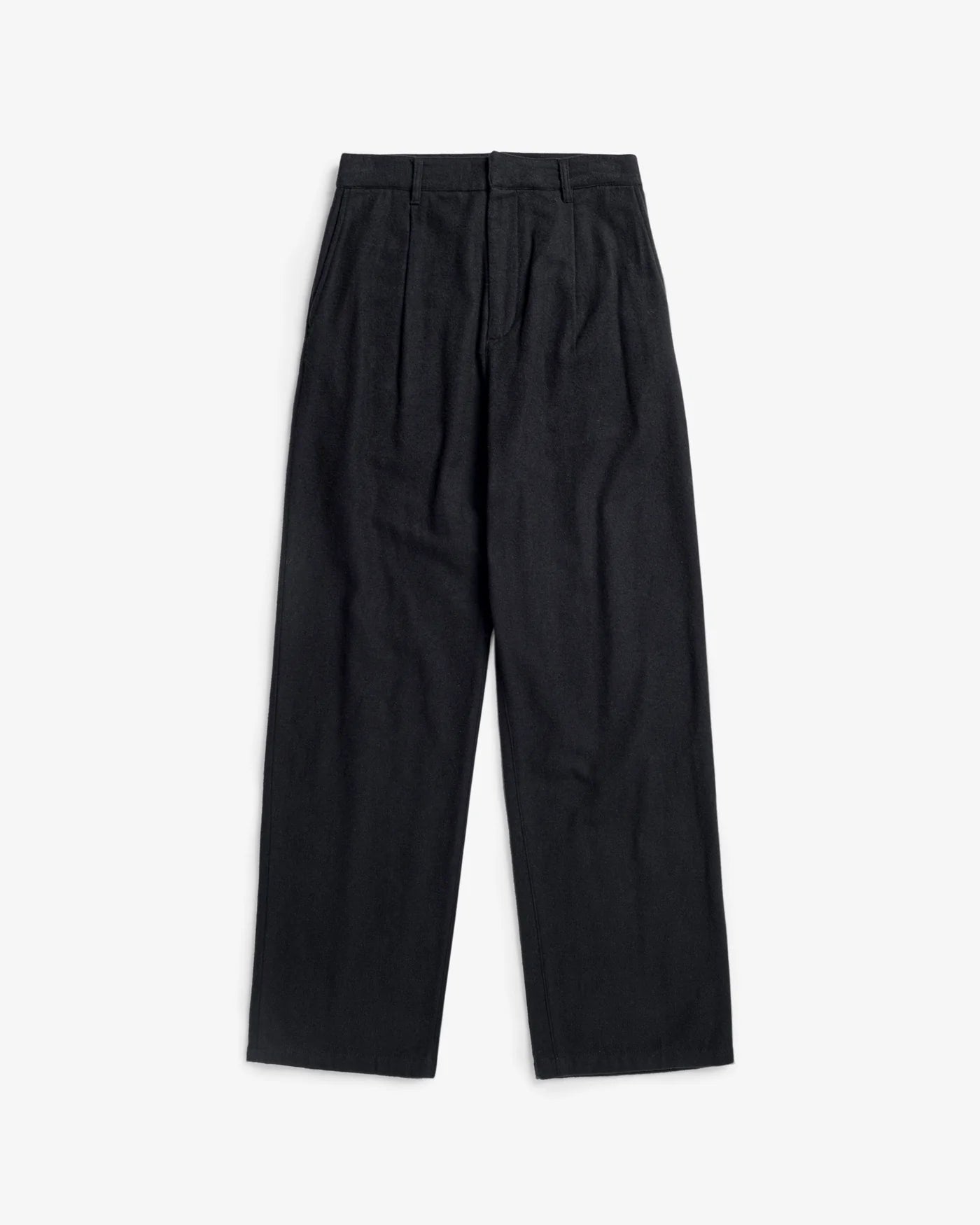 High-Waisted Flanellhose Bio-Baumwolle True Black | ROTHOLZ