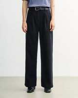 High-Waisted Flanellhose Bio-Baumwolle True Black | ROTHOLZ