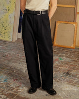 High-Waisted Flanellhose Bio-Baumwolle True Black | ROTHOLZ