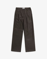 High-Waisted Flanellhose Bio-Baumwolle Schwarz Braun | ROTHOLZ