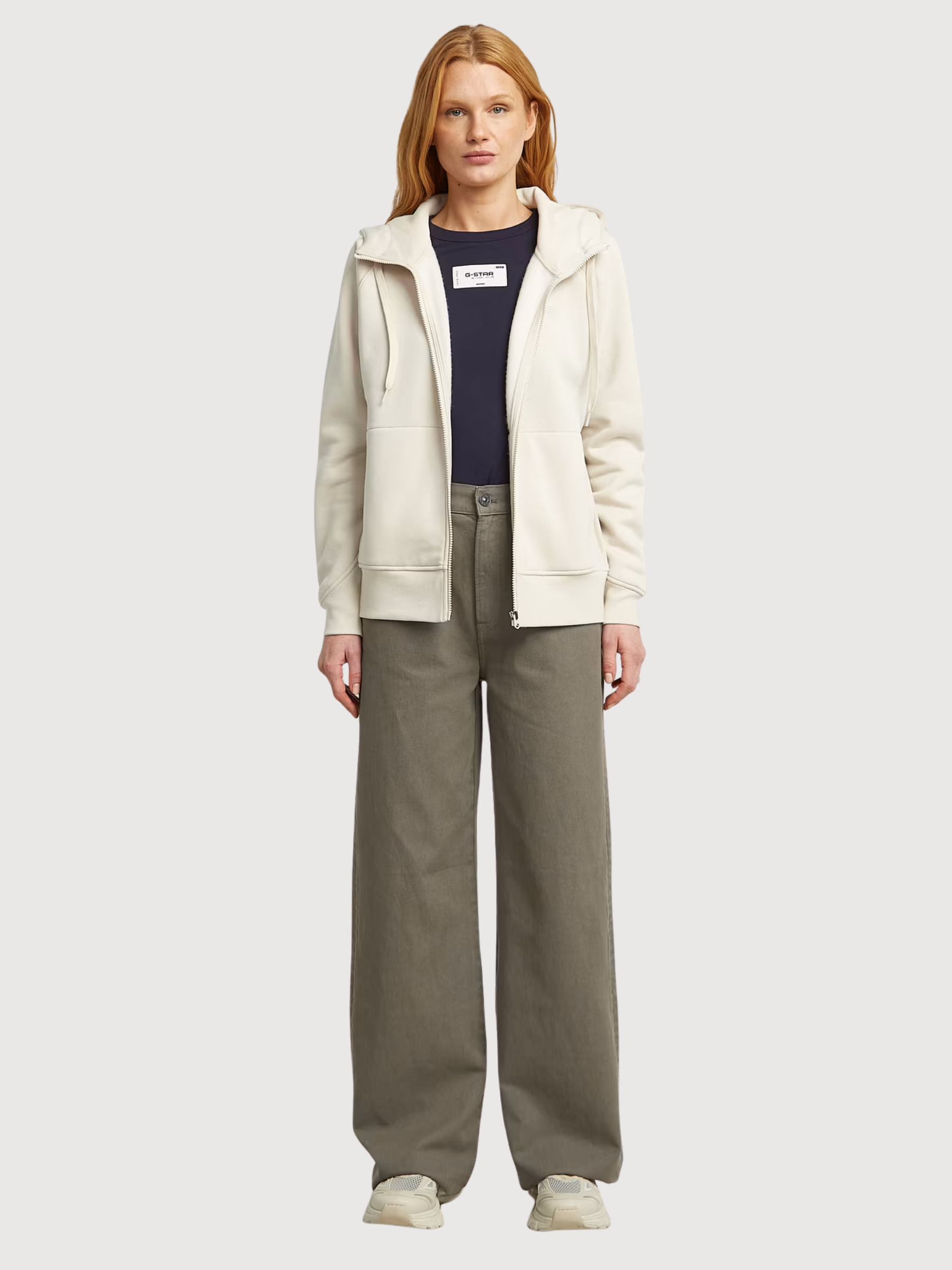 Felpa con zip Premium Core 2.1 Beige | G-Star Raw