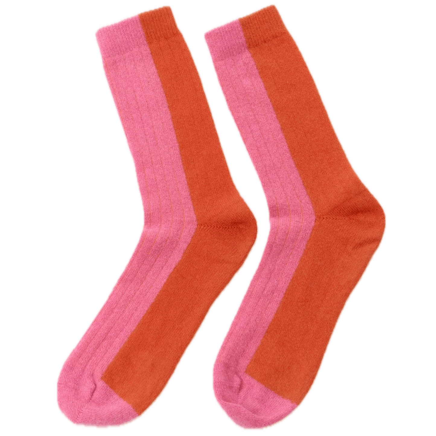 Zweifarbige Socken Wolle Peach | SUITE13LAB