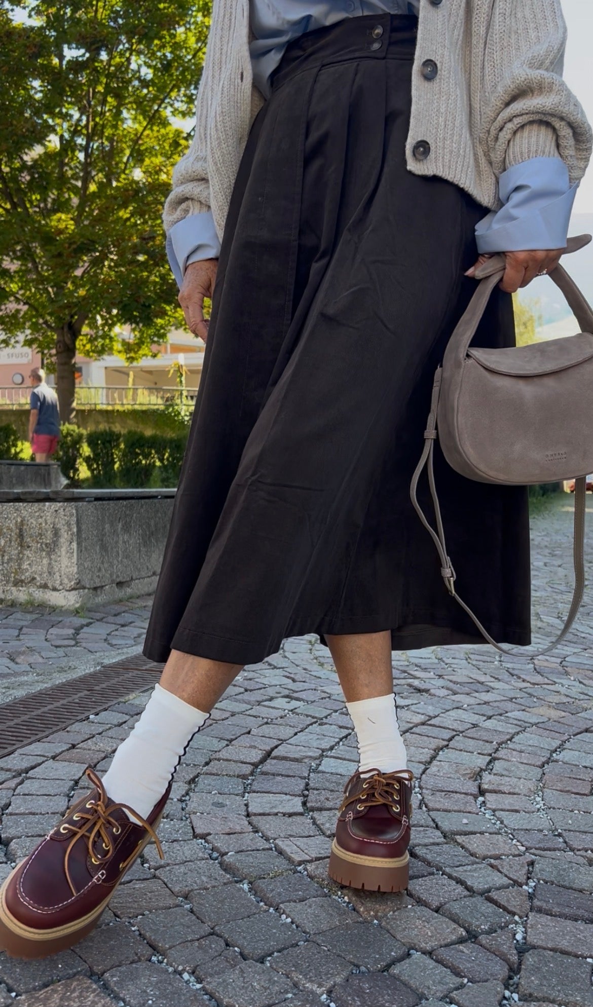 Velvet Skirt Rada Braun | Feli & Hans