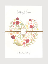 Postcard 'lots of love' Flower Heart with Jewellry I A Beautiful Story