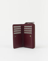Jett Wallet Dark Cherry Soft Grain Leather | O MY BAG