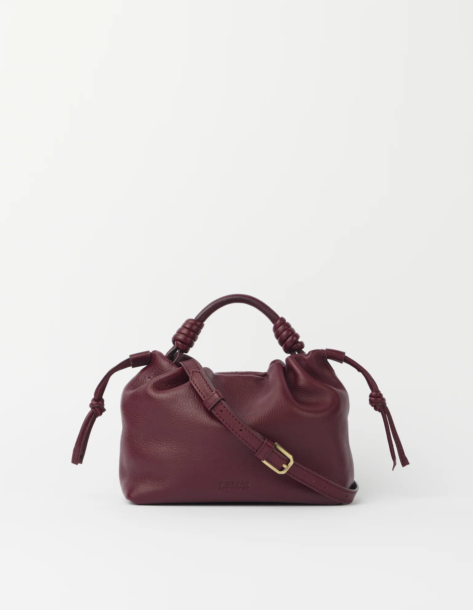 Kiki Mini Ciliegia Scuro Pelle Morbida Zigrinata | O MY BAG