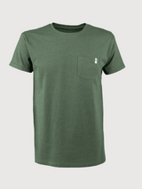 T-Shirt TreeShirt Pocket Unisex Olive melange Bio-Baumwolle | Nikin
