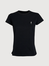 T-Shirt TreeShirt Women Black Organic cotton | Nikin