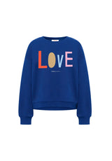 Sweatshirt Statement Blue in organic cotton| Lanius