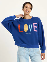 Sweatshirt Statement Blue in organic cotton| Lanius