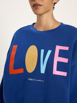 Sweatshirt Statement Blue in organic cotton| Lanius