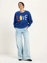 Sweatshirt Statement Blue in organic cotton| Lanius