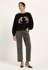 Statement sweatshirt Black in organic cotton | Lanius