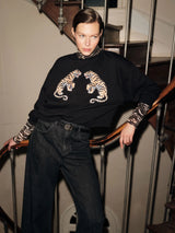 Statement sweatshirt Black in organic cotton | Lanius
