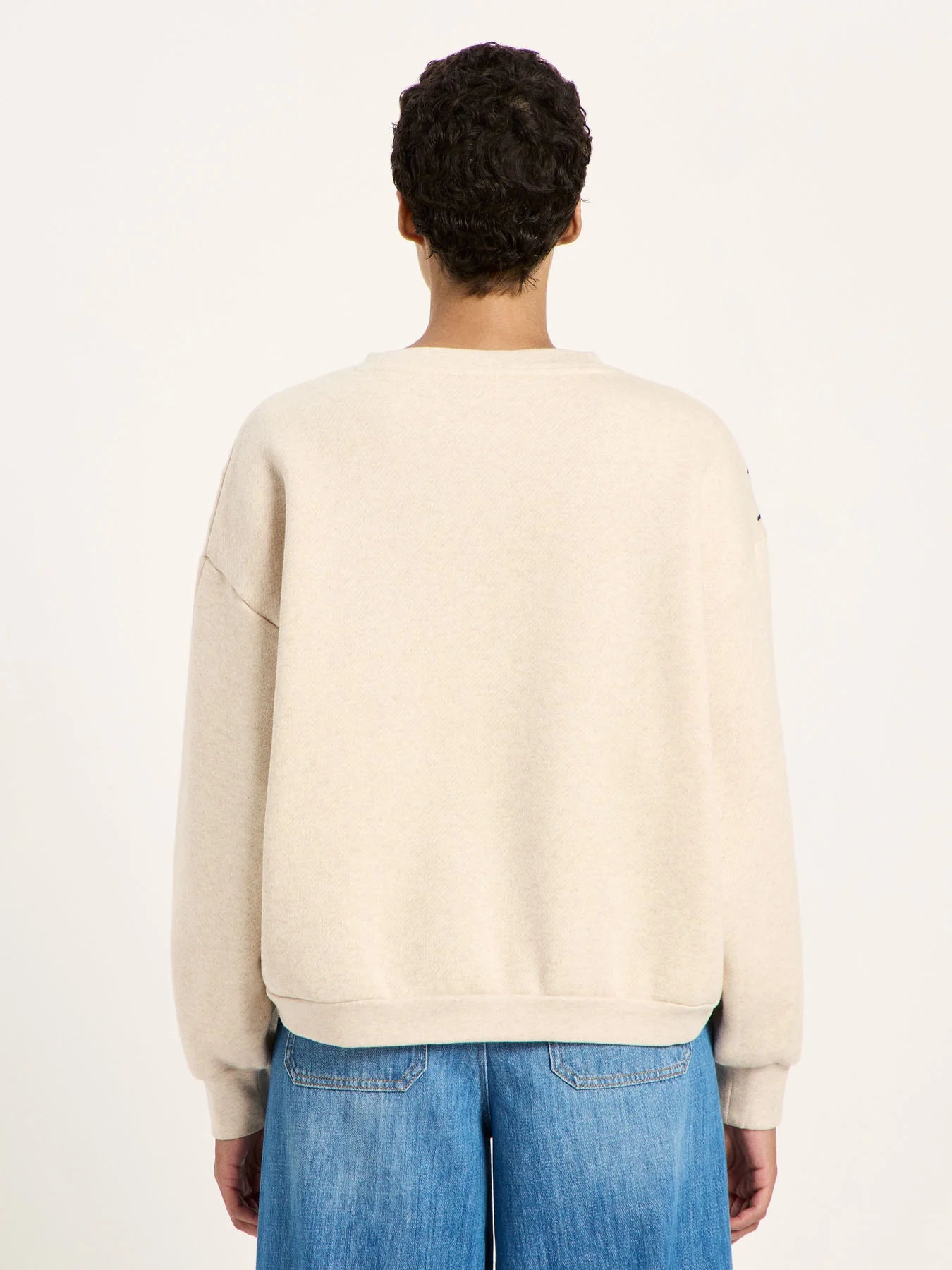 Statement Sweatshirt Creme in Organi Cotton | Lanius