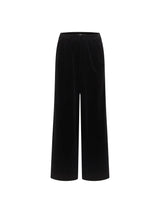 Wide-Leg Trousers GOTS in Cotton Black | Lanius