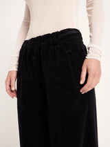 Wide-Leg Trousers GOTS in Cotton Black | Lanius