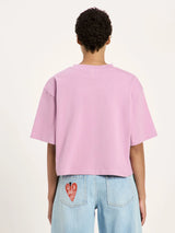 T-shirt Statement Oversize Berry in Cotton | Lanius