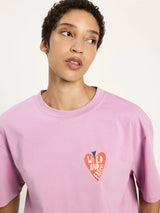 T-shirt Statement Oversize Berry in Cotton | Lanius