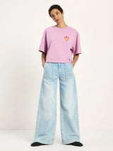 T-shirt Statement Oversize Berry in Cotton | Lanius