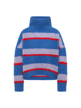 Chunky-Knit Sweater Blue Violet Stripe | Lanius