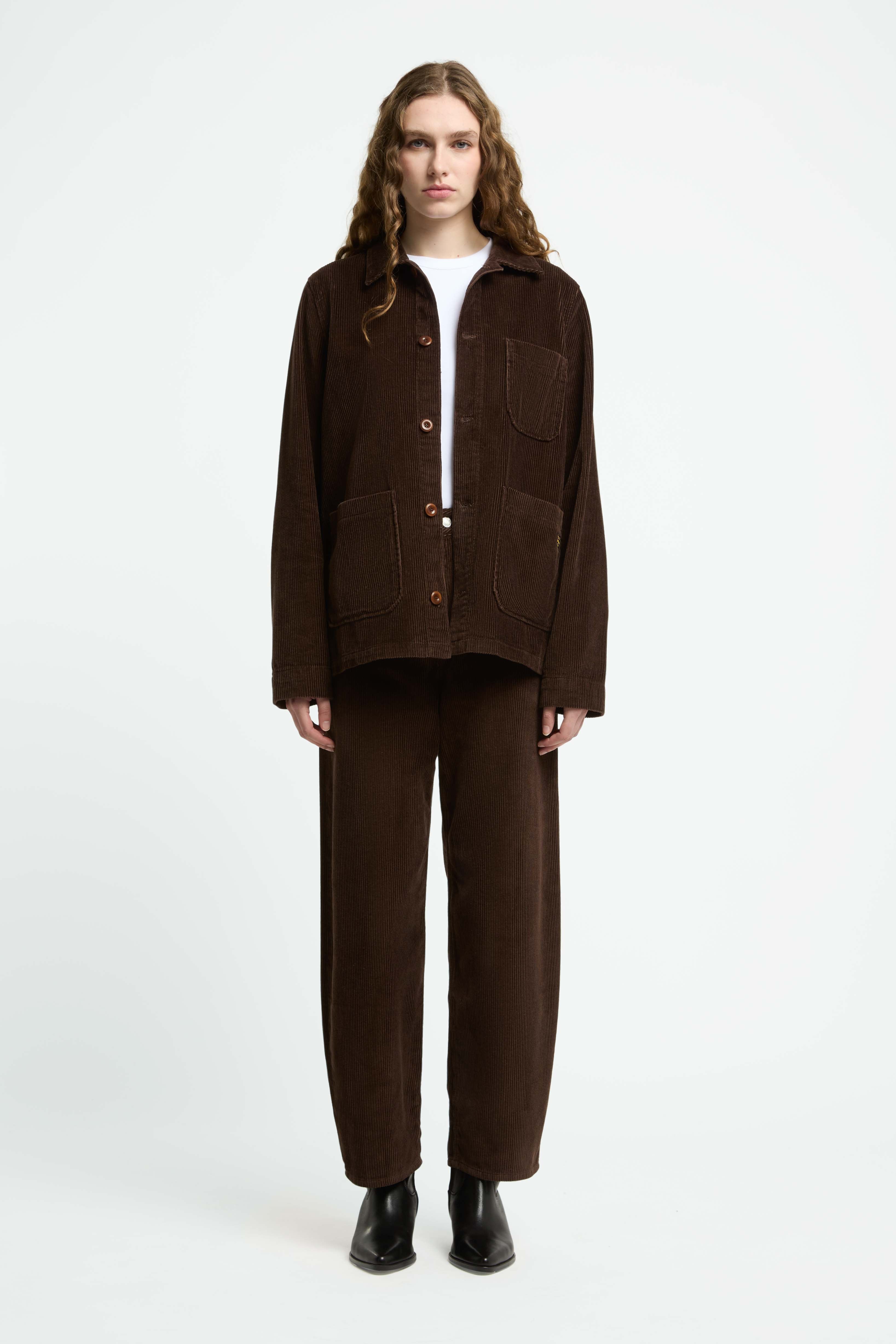 Hose Leila Cord Coffee Bean | Kings Of Indigo