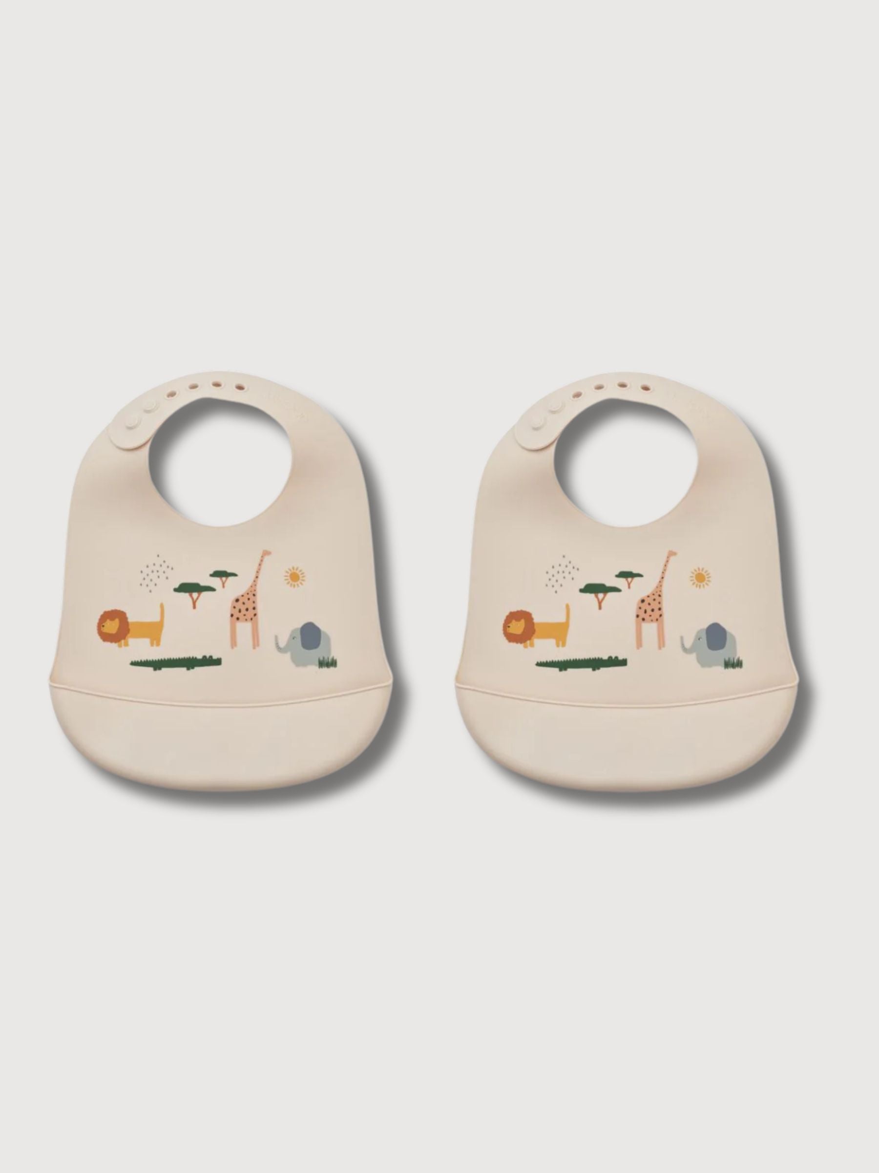 BiB Tilda 2-Pack-Safari Sandy in Silikon | Liewood