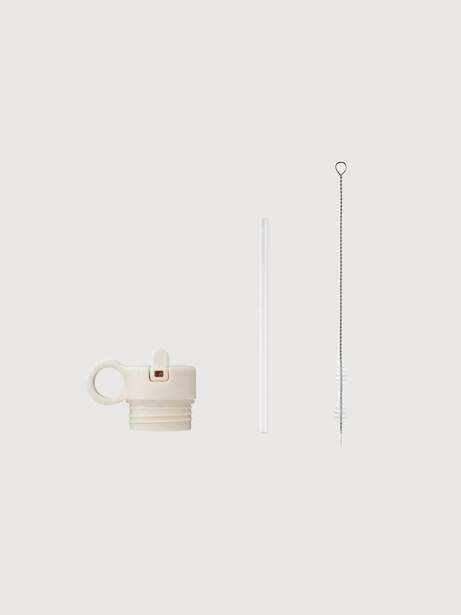 Kit Lid with Straw and Brush Sandy | Liewood