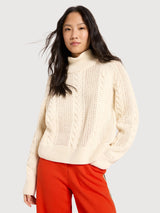Cable-Knit Sweater Off White | Lanius