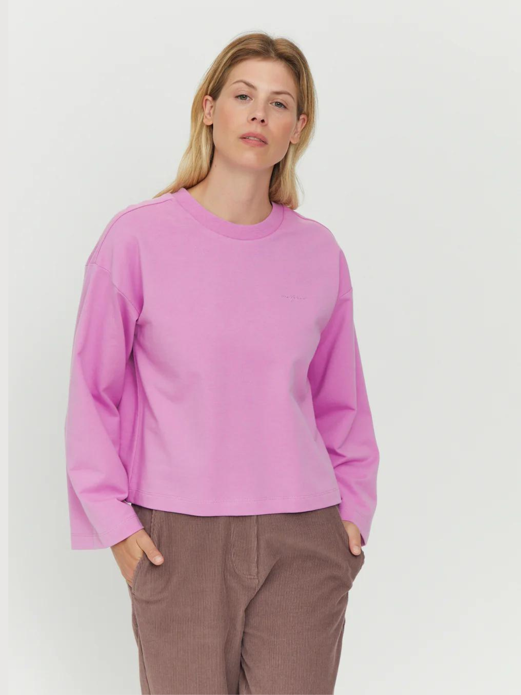 Maglione lasara orchidea rosa | Mazine