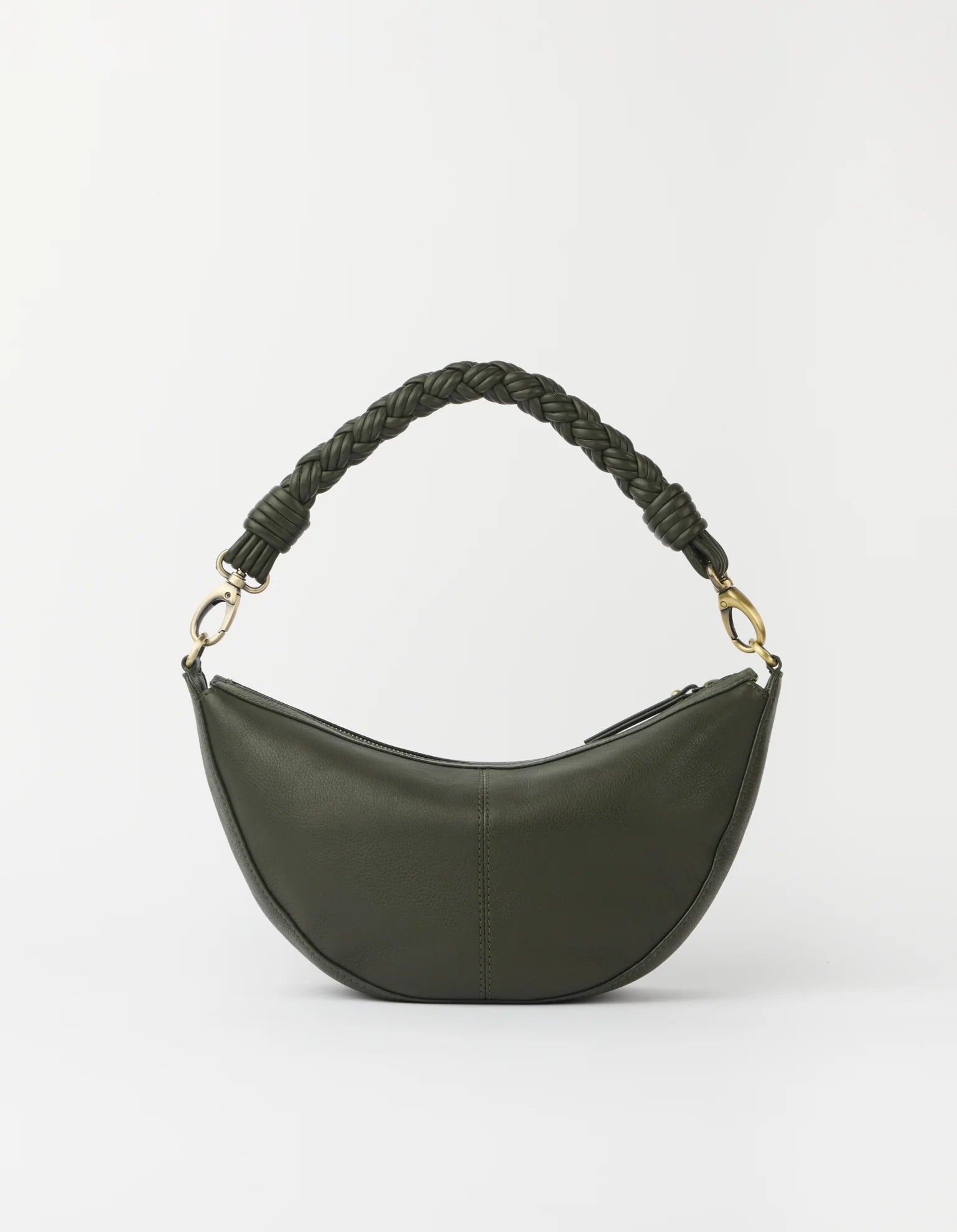 Borsa Leo Mini Manico Intrecciato Morbida Muschio | O MY BAG