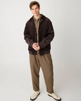 Loose houndtooth overshirt Dark Brown check | Knowledge Cotton Apparel