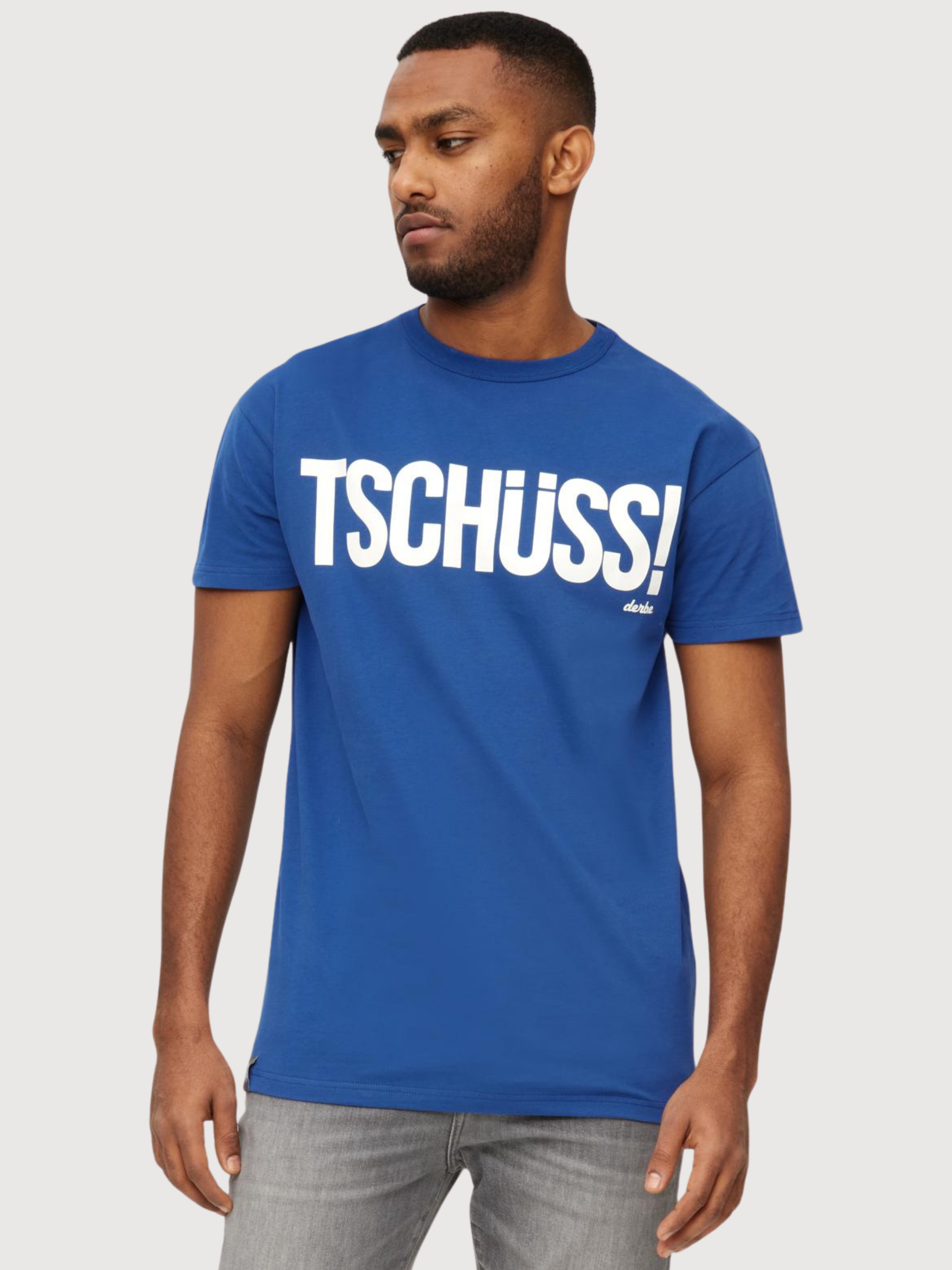 Tschüss T-Shirt marineblau Poeny Bio-Baumwolle | Derbe