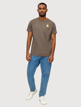 T-Shirt Schreimoewe Pocket Brown Man Cotton | Derbe