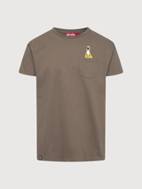 T-Shirt Schreimoewe Pocket Braun Mann Baumwolle | Derbe
