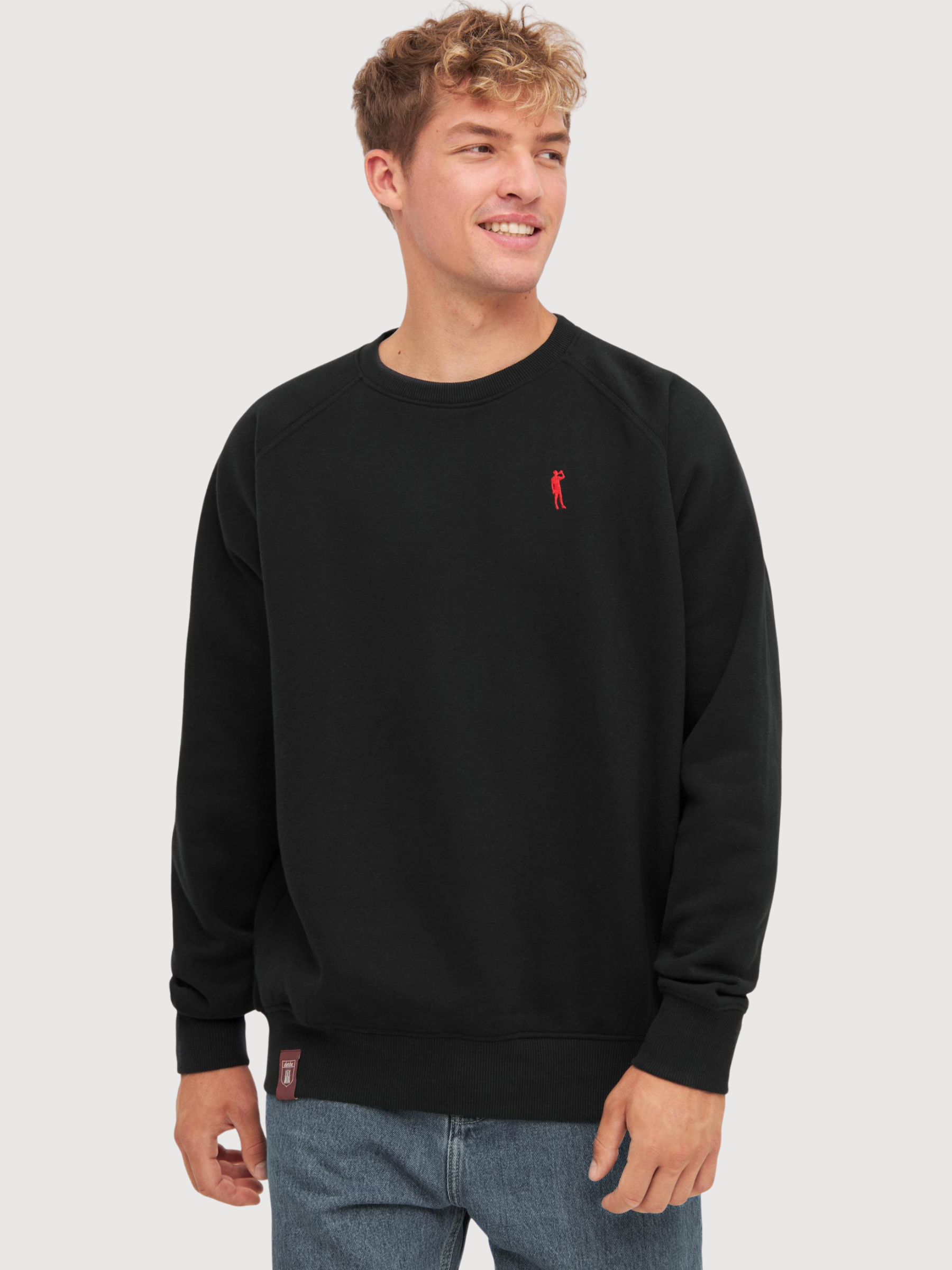 Sweatshirt Kippes Schwarz Mann Baumwolle | Derbe