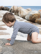 Baby Striped Body in Navy / Offwhite   Organic Cotton | SERENDIPITY