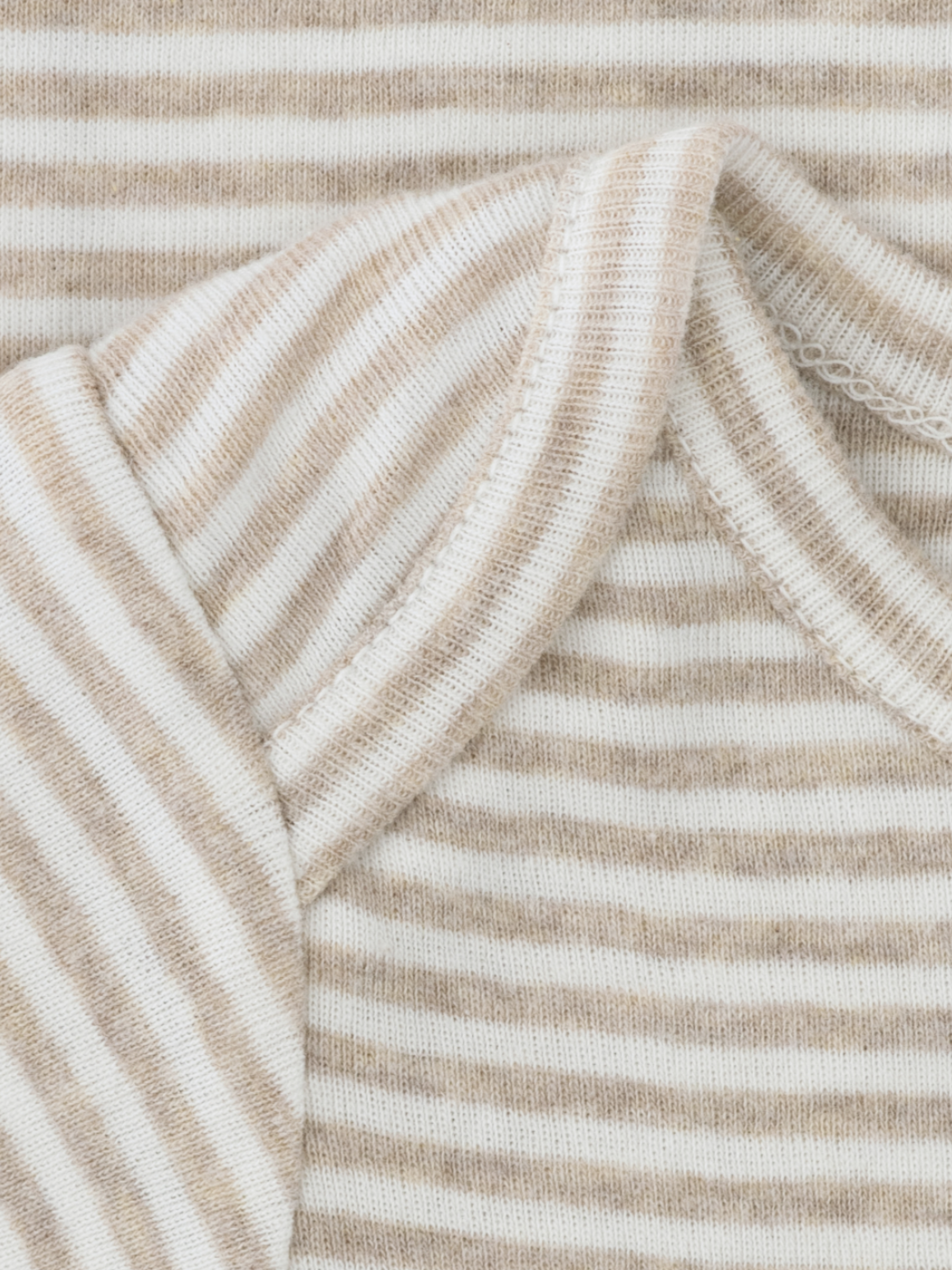 Baby Striped Body in Oat / Offwhite   Organic Cotton | SERENDIPITY
