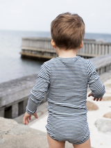 Baby Striped Body in Navy / Offwhite   Organic Cotton | SERENDIPITY