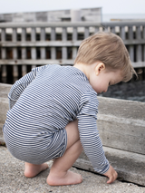 Baby Striped Body in Navy / Offwhite   Organic Cotton | SERENDIPITY