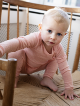 Baby Leggings in Coral   Organic Cotton Rib | SERENDIPITY