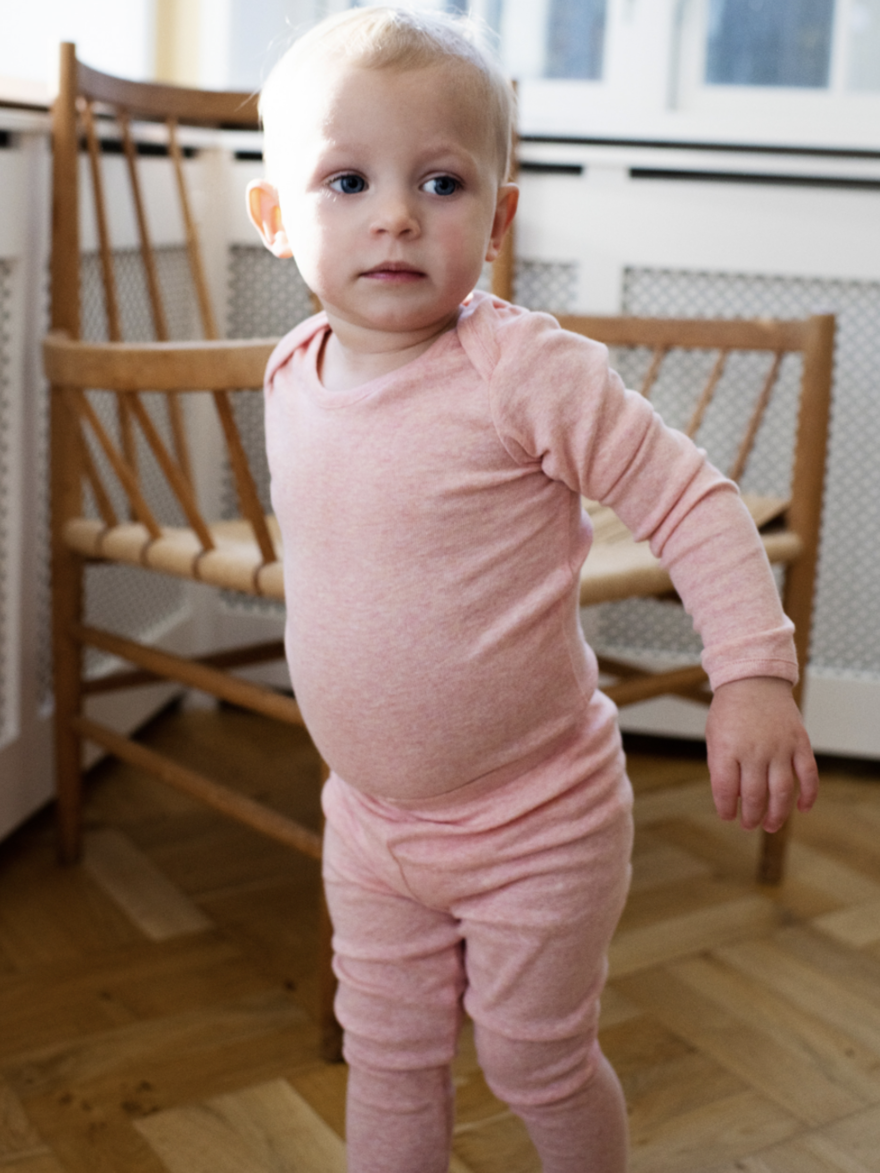 Baby Leggings in Coral   Organic Cotton Rib | SERENDIPITY